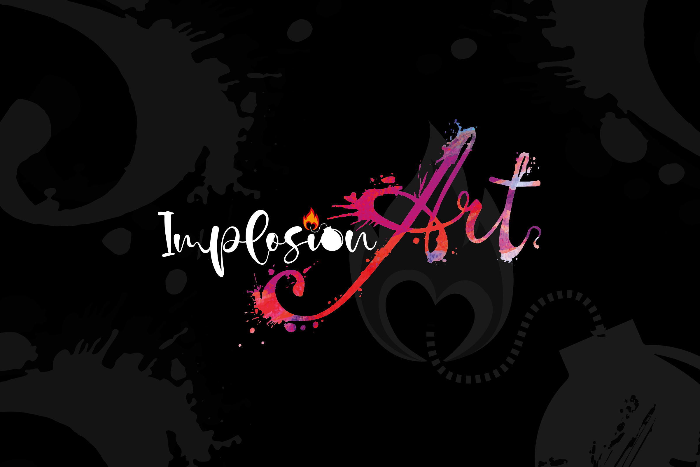 Fondo visual de ImplosionArt para presentar proyectos de inteligencia artificial y desarrollo web creativo.